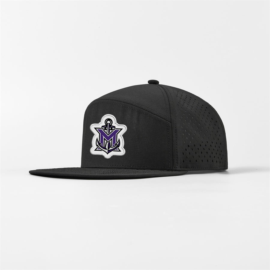 MVYH Blank Perforated Water Repellent Performance Snapback Golf Hat - MV Main Logo Patch