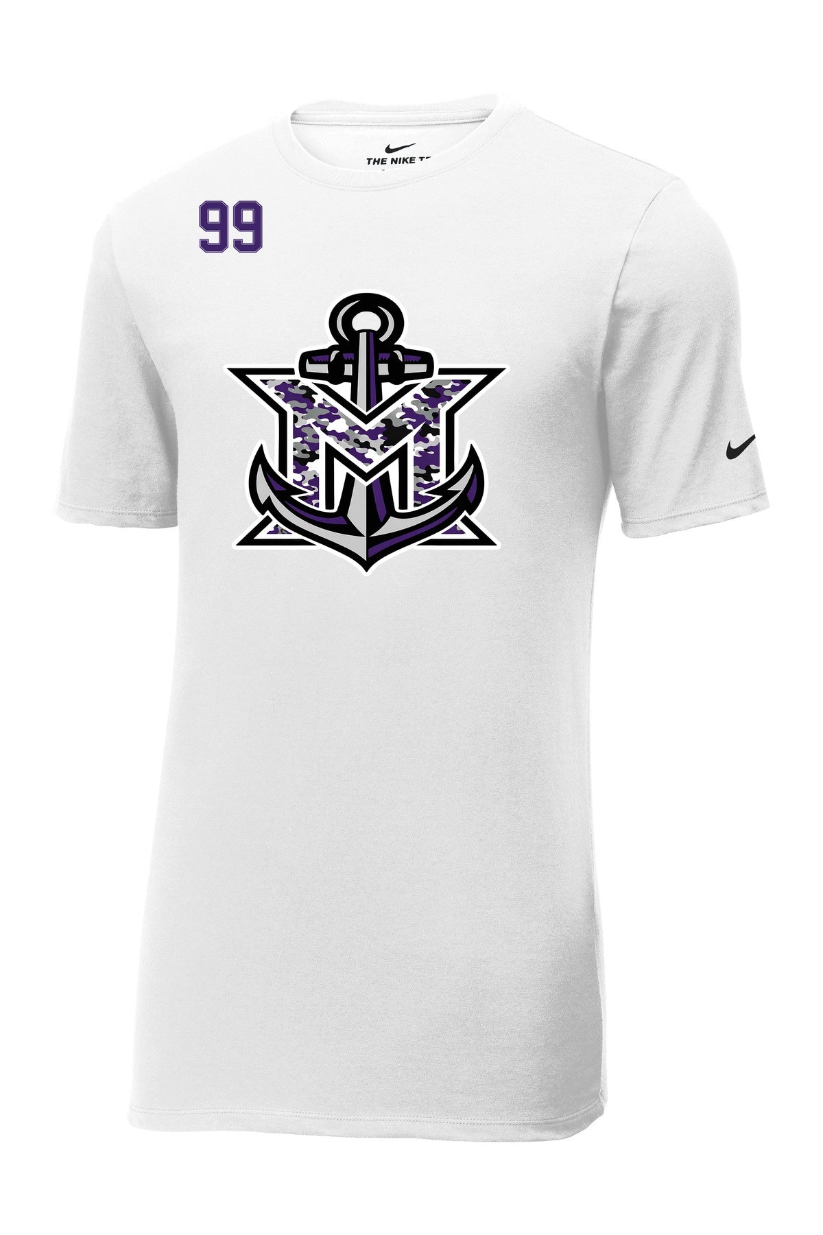MVYH Nike Dri-FIT Cotton/Poly Tee. NKBQ5231 - MV Camo - Silver/Purple