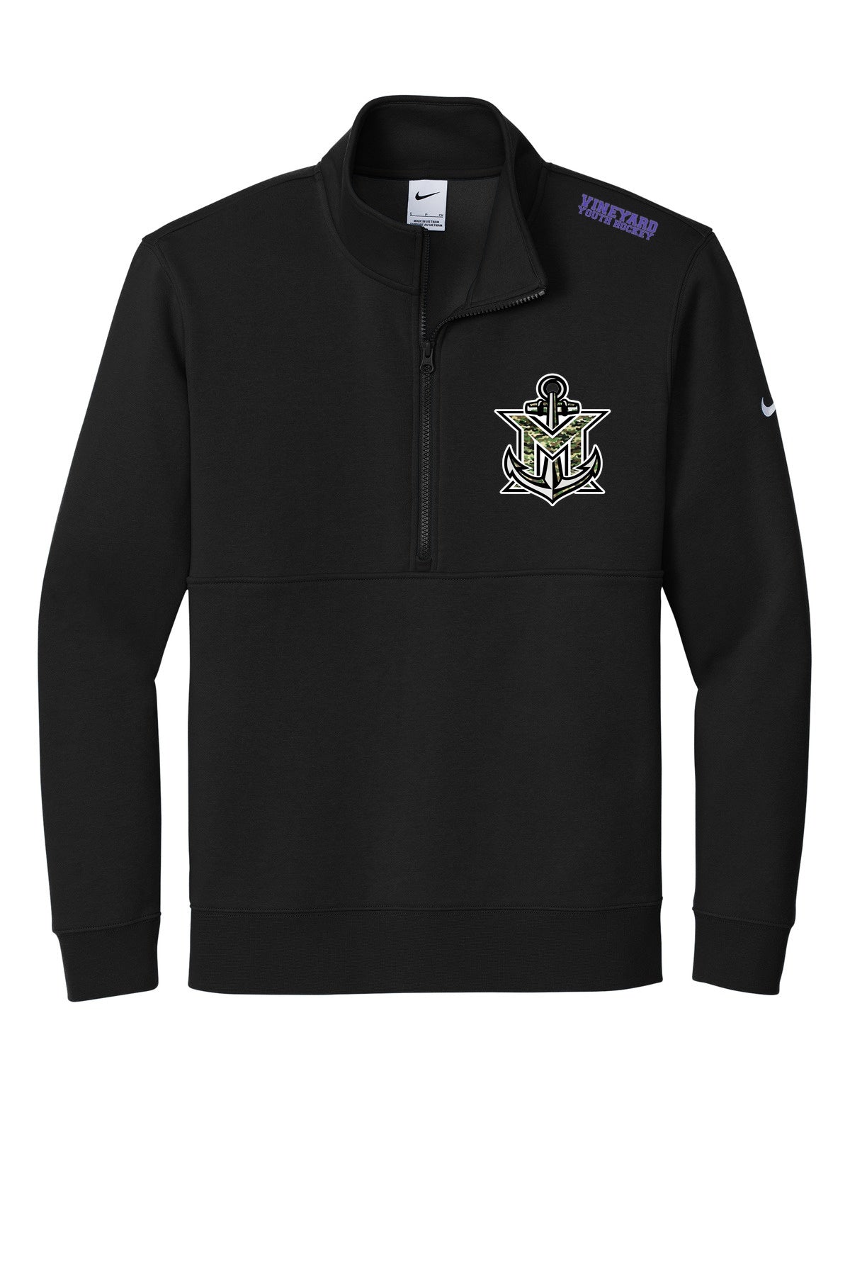 MVYH Nike Club Fleece Sleeve Swoosh 1/2-Zip NKDX6718 - MV Main Logo
