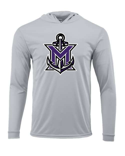 MVYH Unisex Bahama Performance Hooded Long Sleeve T-Shirt - MV Main Logo