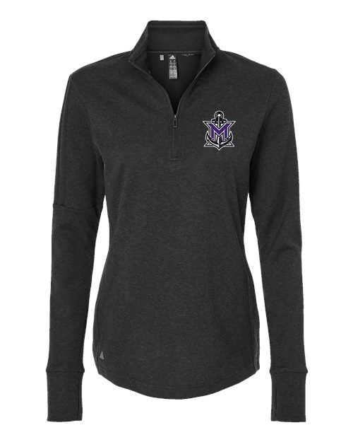 MVYH Women's 3-Stripes Quarter-Zip Sweater Pullover - MV Main Logo