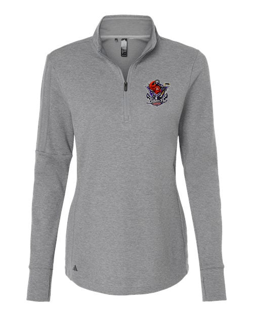 MVYH Women's 3-Stripes Quarter-Zip Sweater Pullover - MV Main Logo