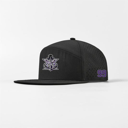 MVYH Blank Perforated Water Repellent Performance Snapback Golf Hat - MV Camo - Silver/Purple