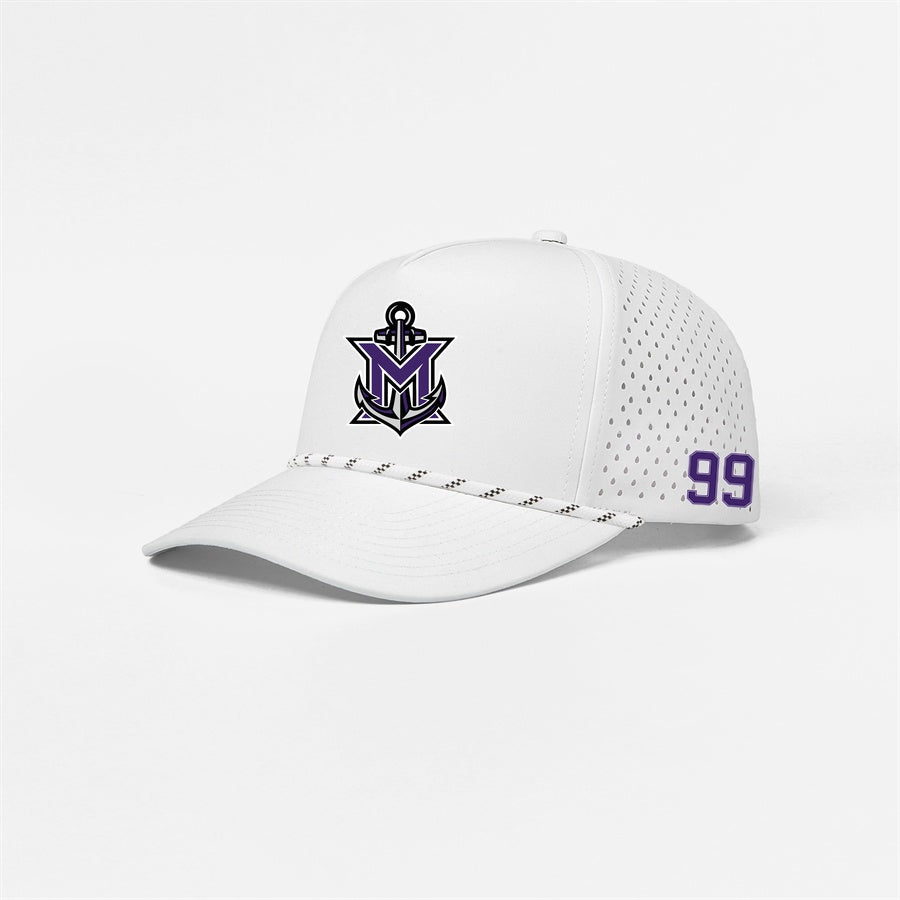 MVYH Blank & Custom 5 Panel Laser Performance Golf Rope Hat - MV Main Logo