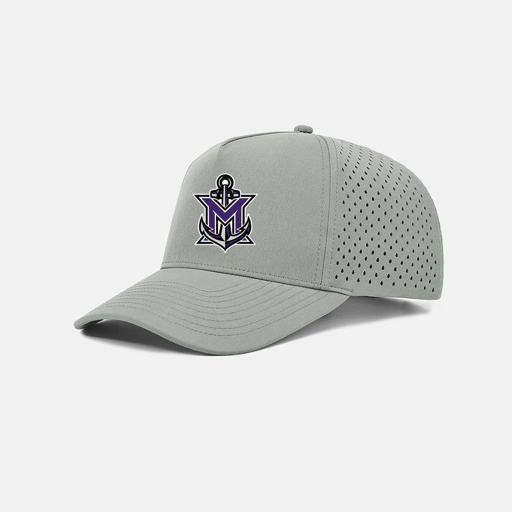MVYH Blank Laser Perforated 5 Panel Performance Snapback Golf Hat - MV Main Logo