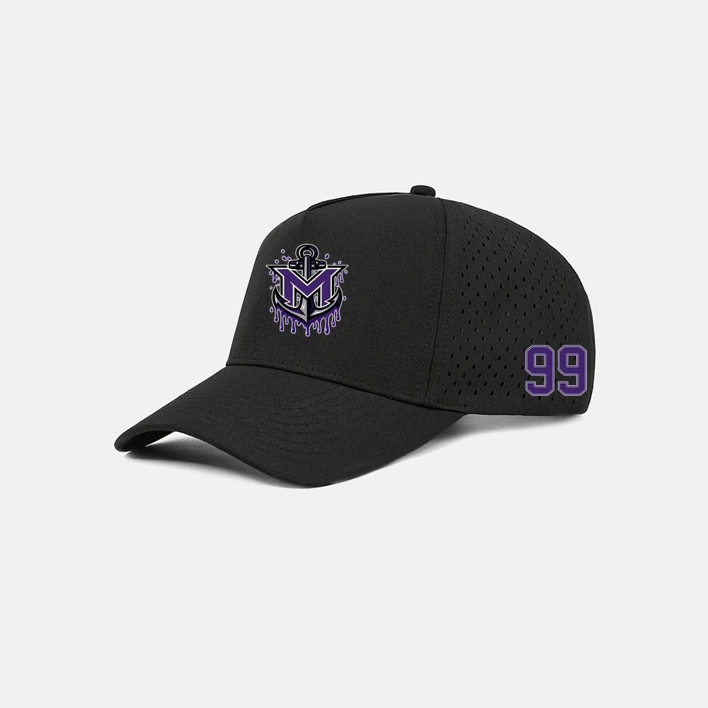 MVYH Blank Laser Perforated 5 Panel Performance Snapback Golf Hat - MV Drip