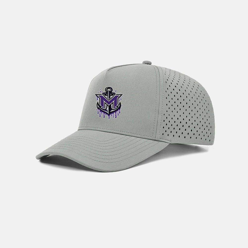 MVYH Blank Laser Perforated 5 Panel Performance Snapback Golf Hat - MV Drip