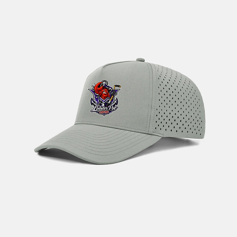 MVYH Blank Laser Perforated 5 Panel Performance Snapback Golf Hat - MV Main Logo
