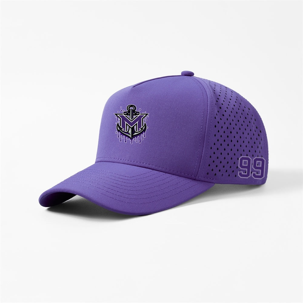 MVYH Blank Laser Perforated 5 Panel Performance Snapback Golf Hat - MV Drip