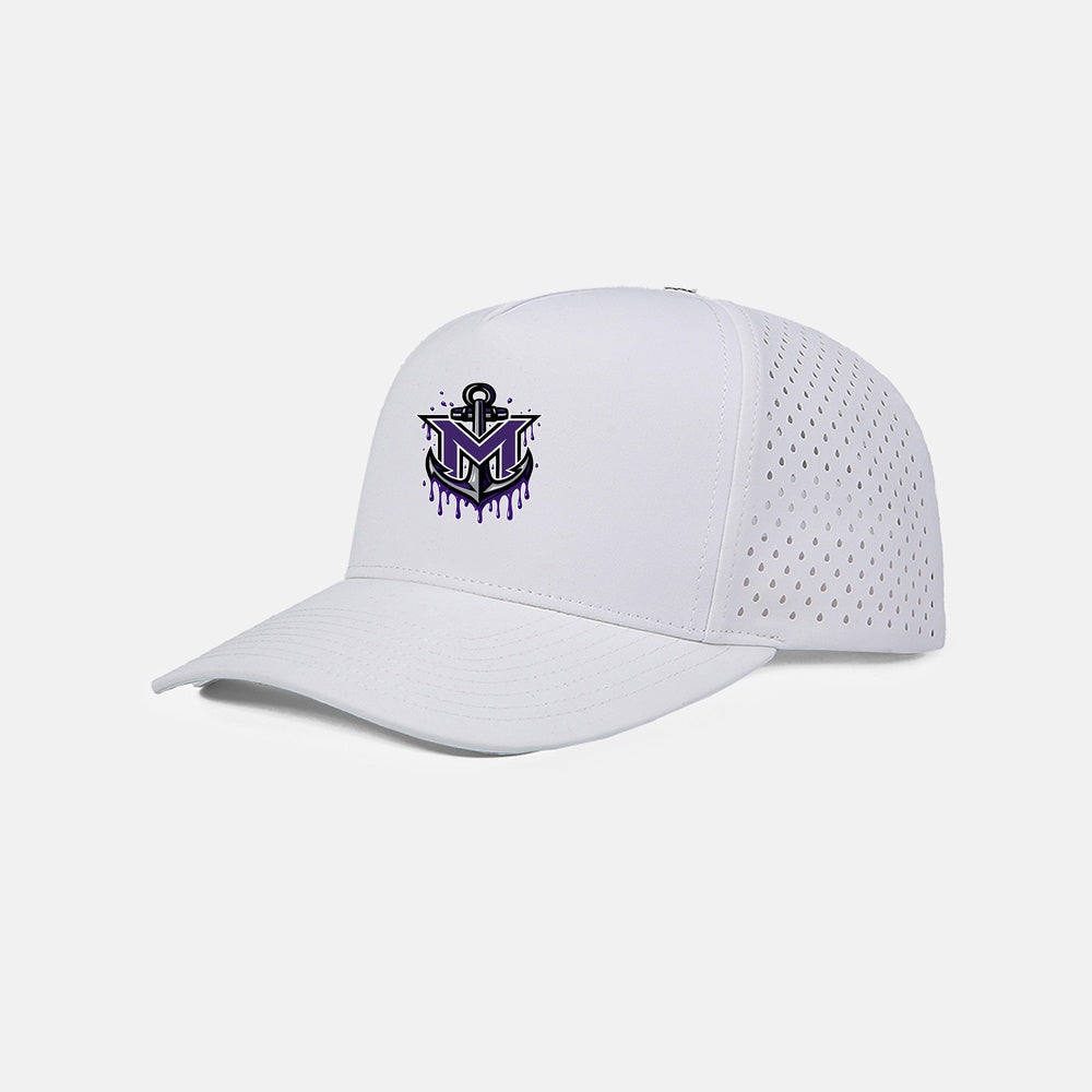 MVYH Blank Laser Perforated 5 Panel Performance Snapback Golf Hat - MV Drip