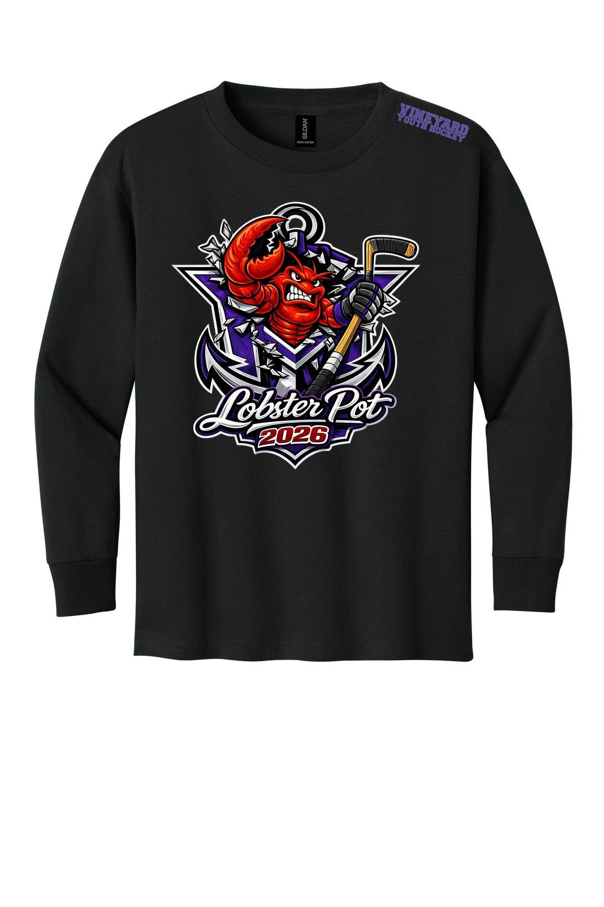 MVYH Gildan® - Heavy Cotton 100% Cotton Long Sleeve T-Shirt.  5400 - MV Main Logo