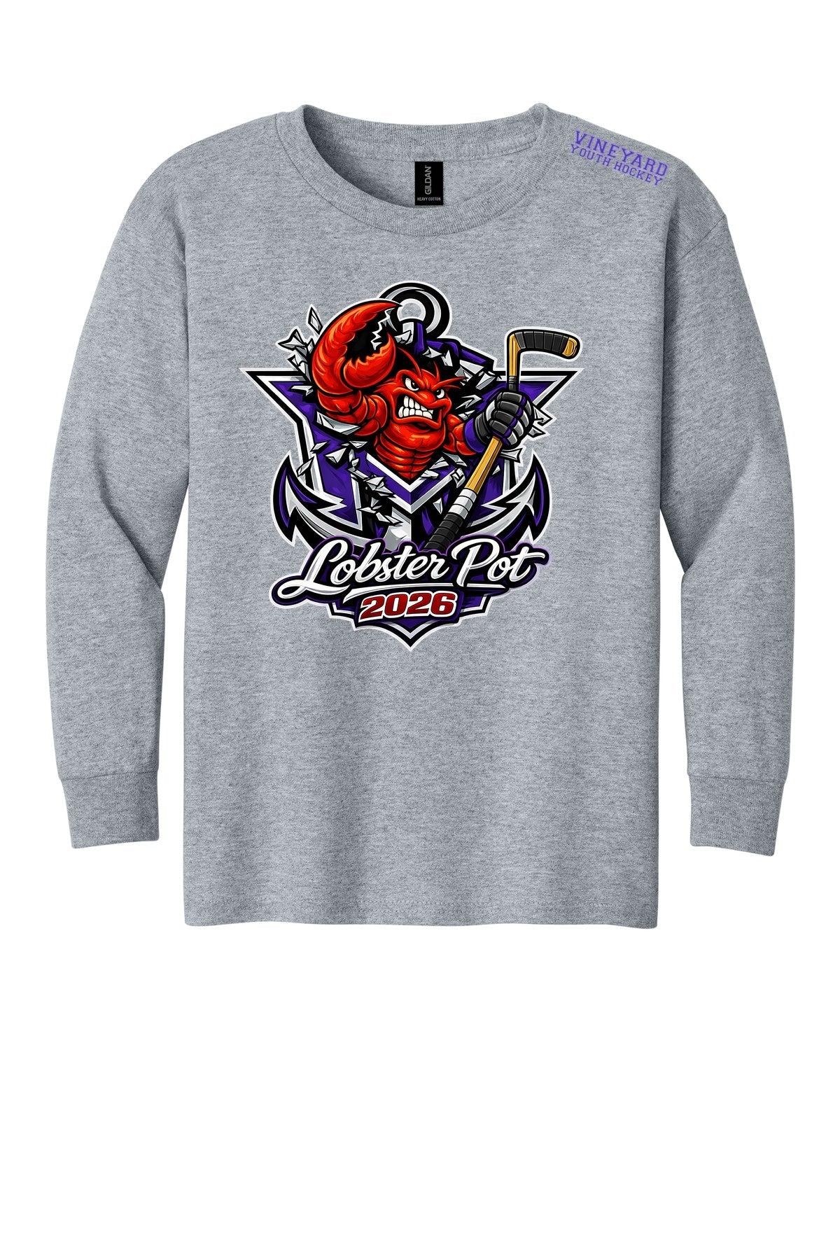 MVYH Gildan® - Heavy Cotton 100% Cotton Long Sleeve T-Shirt.  5400 - MV Main Logo