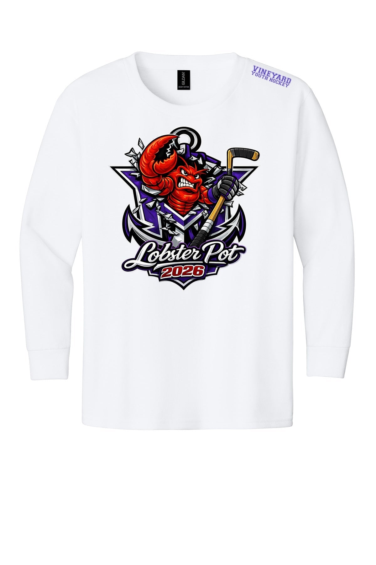 MVYH Gildan® - Heavy Cotton 100% Cotton Long Sleeve T-Shirt.  5400 - MV Main Logo