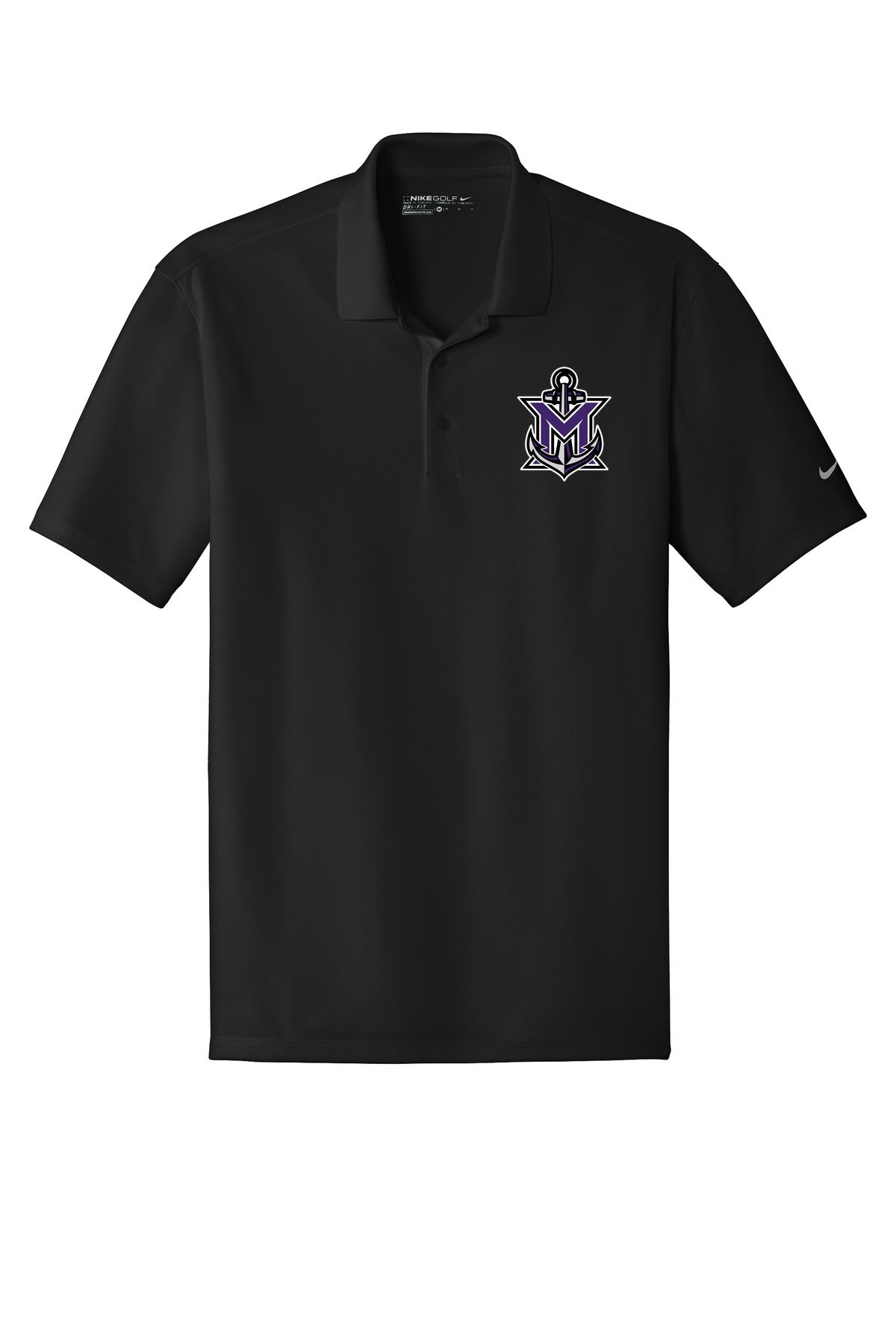 MVYH Nike Dri-FIT Classic Fit Players Polo with Flat Knit Collar. 838956 - MV Main Logo