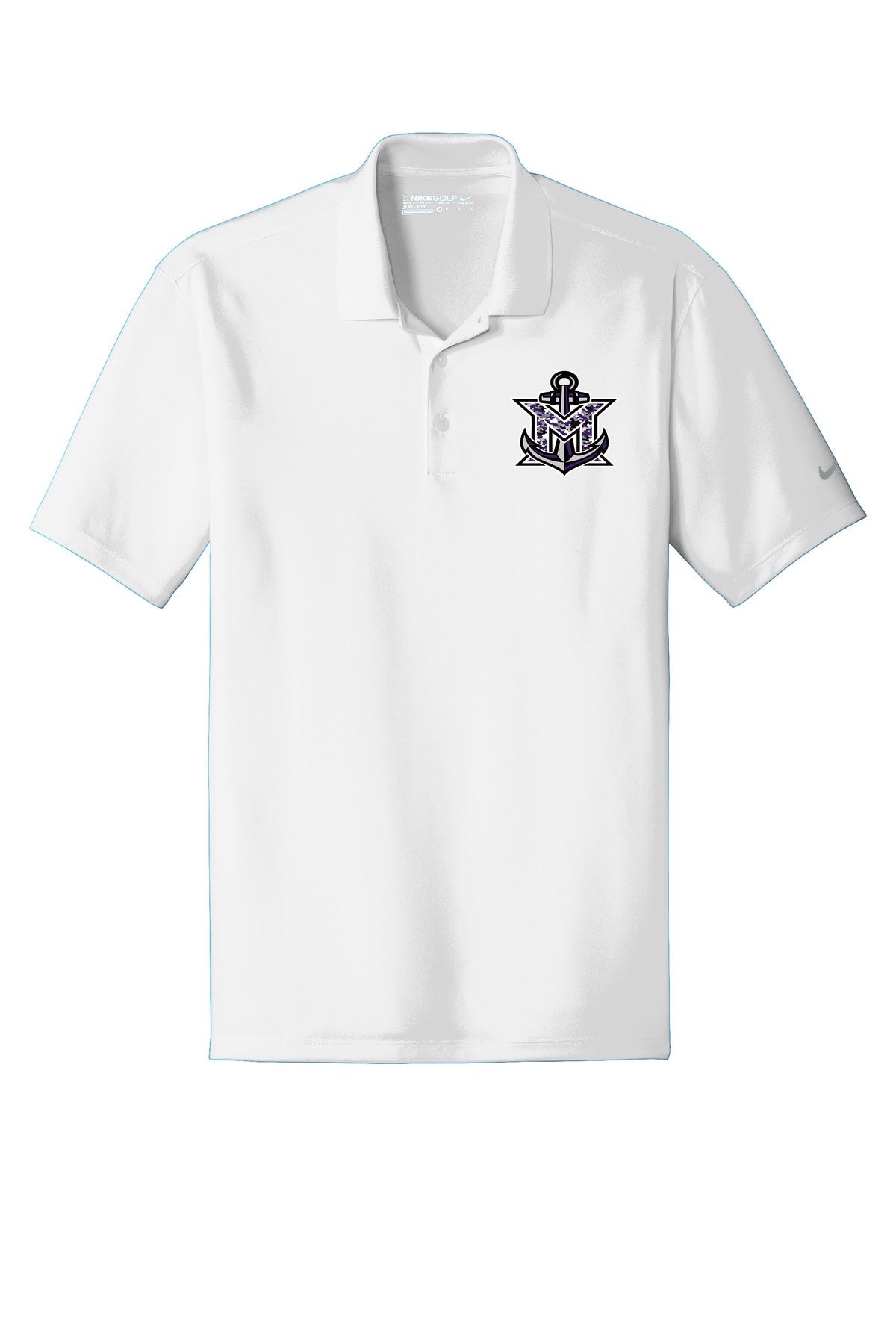 MVYH Nike Dri-FIT Classic Fit Players Polo with Flat Knit Collar. 838956 - MV Camo - Silver/Purple
