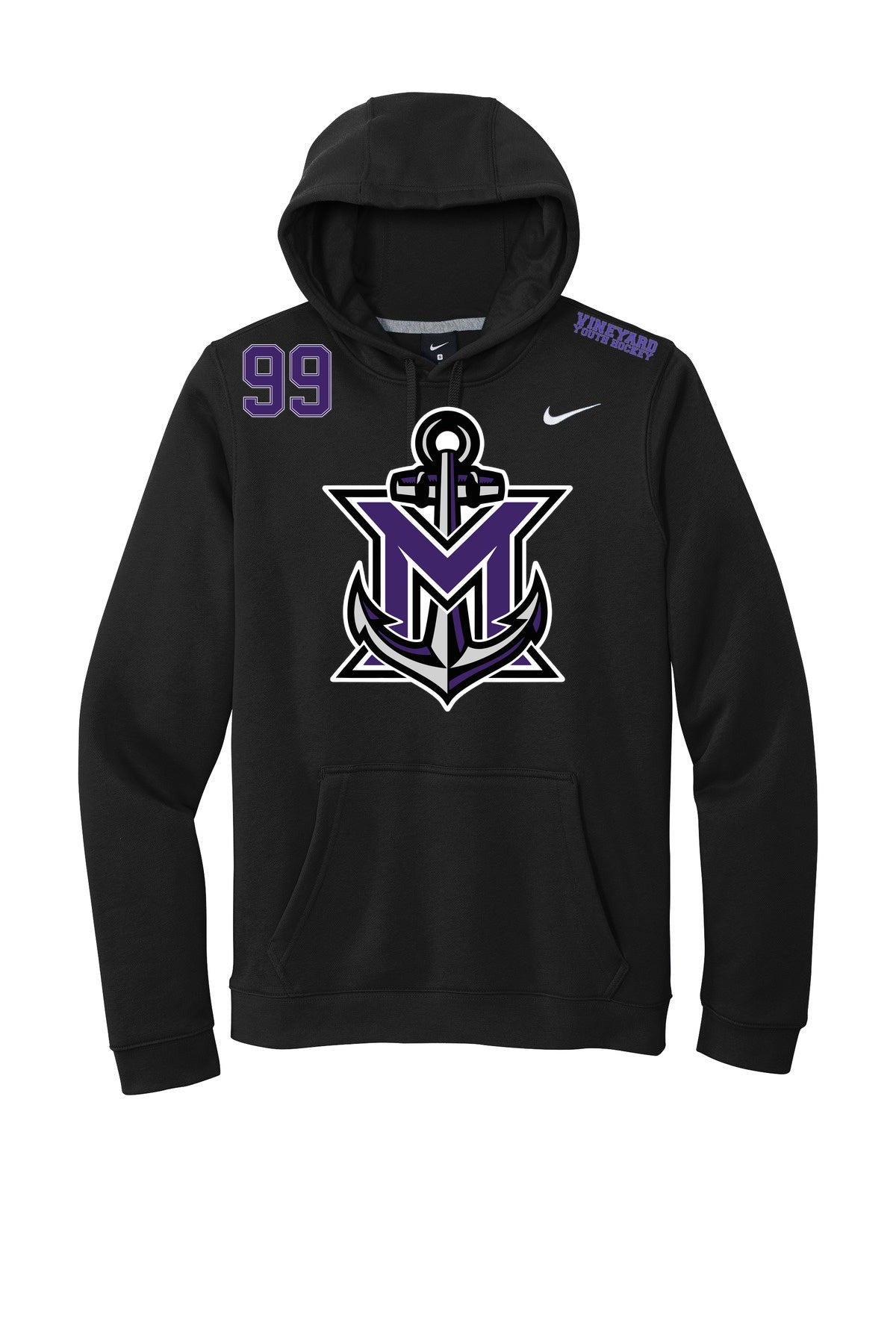 MVYH Nike Club Fleece Pullover Hoodie CJ1611 - MV Main Logo