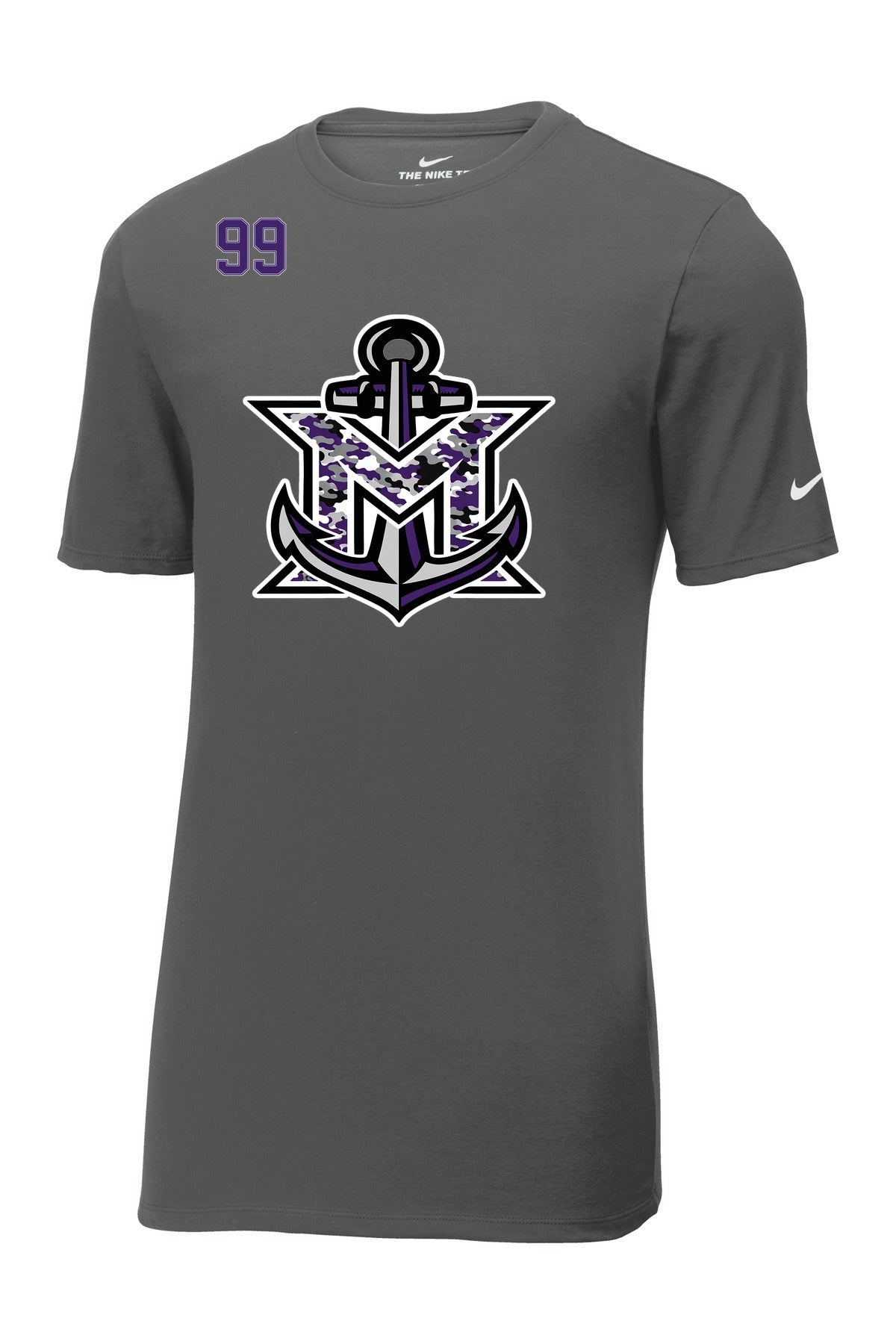 MVYH Nike Dri-FIT Cotton/Poly Tee. NKBQ5231 - MV Camo - Silver/Purple