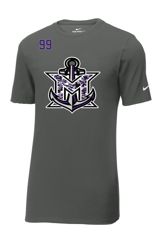 MVYH Nike Dri-FIT Cotton/Poly Tee. NKBQ5231 - MV Camo - Silver/Purple