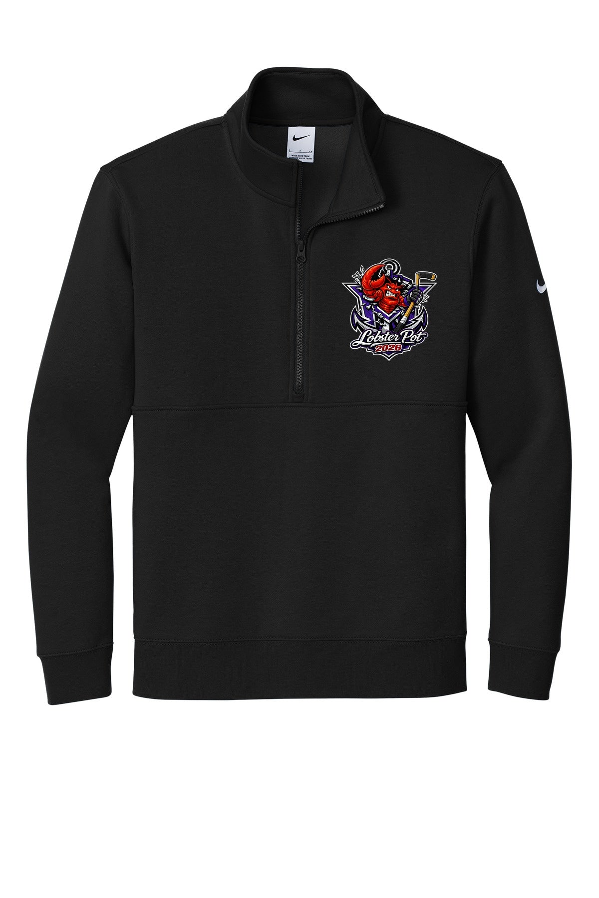 MVYH Nike Club Fleece Sleeve Swoosh 1/2-Zip NKDX6718 - MV Main Logo