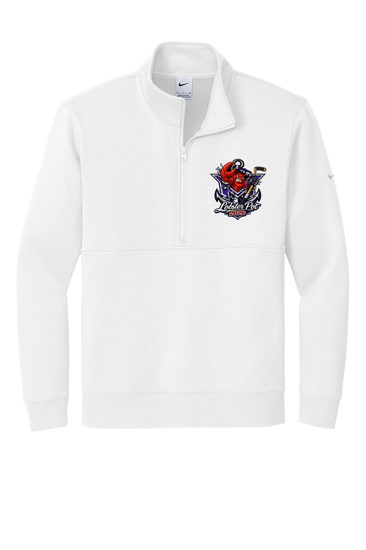 MVYH Nike Club Fleece Sleeve Swoosh 1/2-Zip NKDX6718 - MV Main Logo