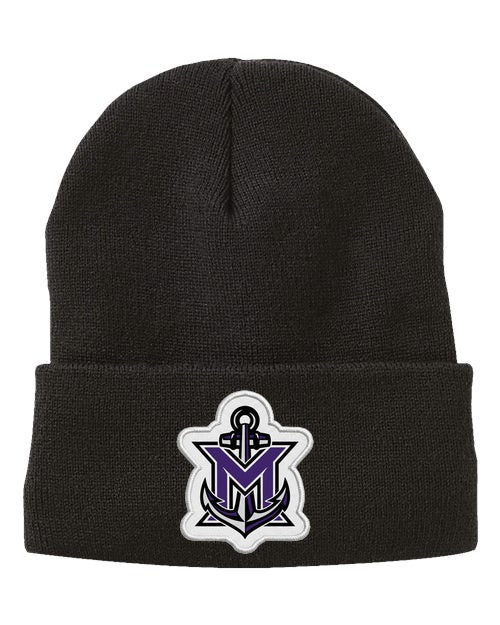 MVYH 12" Fleece Lined Cuffed Beanie - MV Main Logo Patch