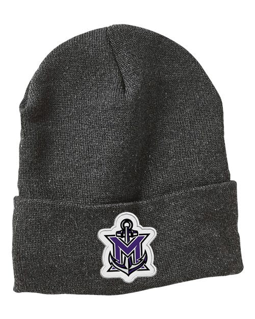MVYH 12" Fleece Lined Cuffed Beanie - MV Main Logo Patch