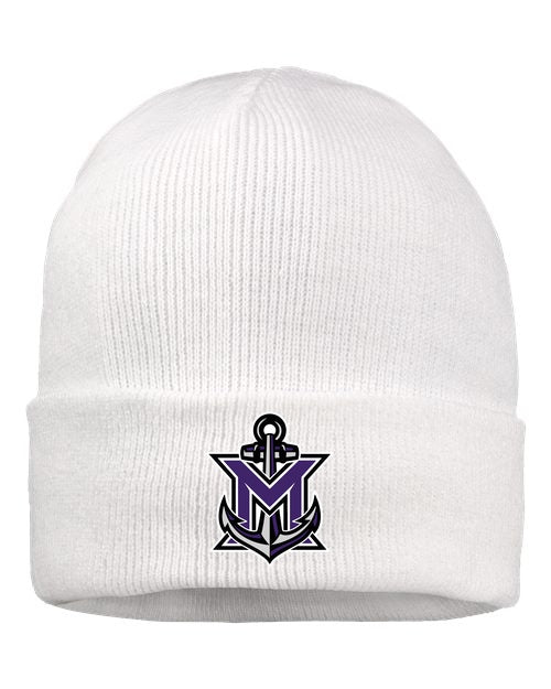 MVYH 12" Fleece Lined Cuffed Beanie - MV Main Logo