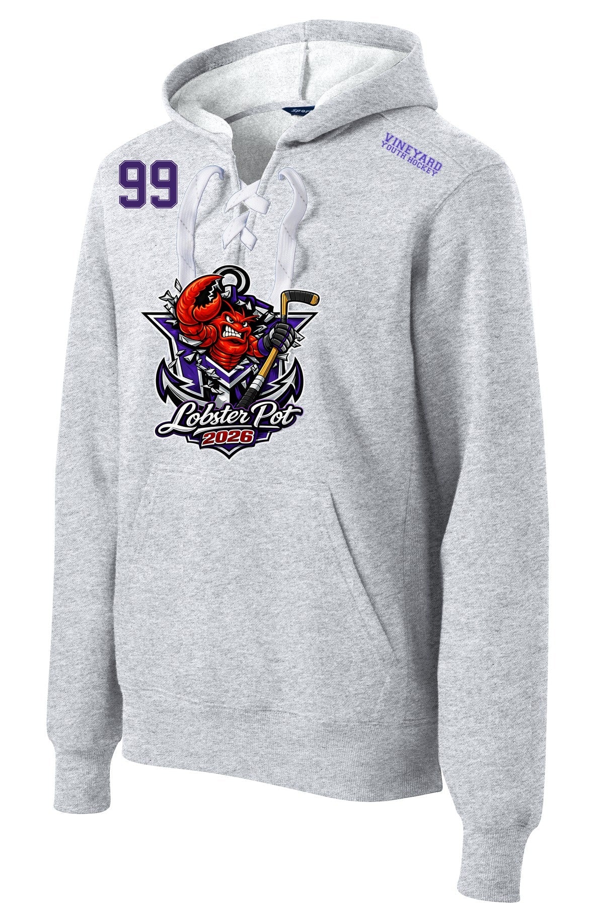 MVYH Sport-Tek® Lace Up Pullover Hooded Sweatshirt. ST271 - MV Main Logo
