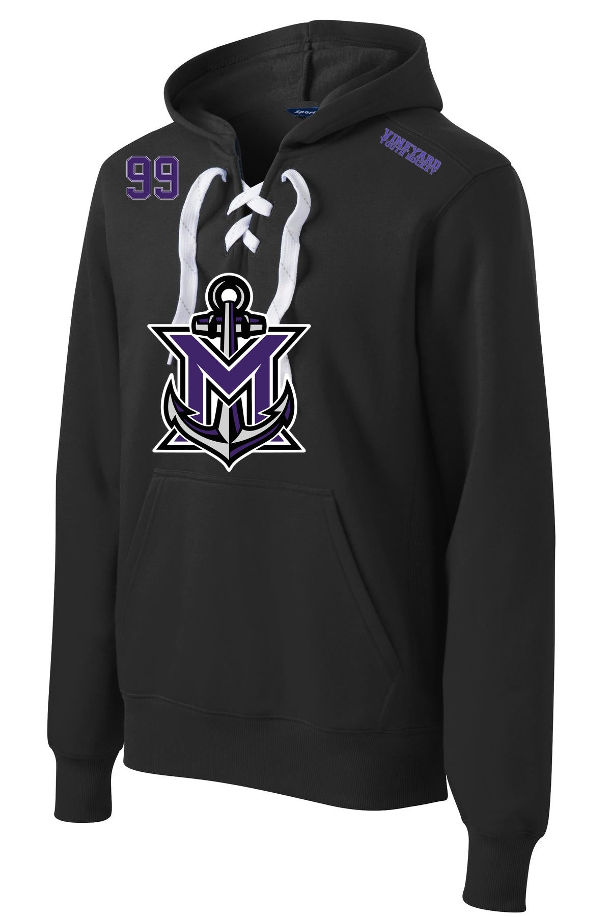 MVYH Sport-Tek® Lace Up Pullover Hooded Sweatshirt. ST271 - MV Main Logo