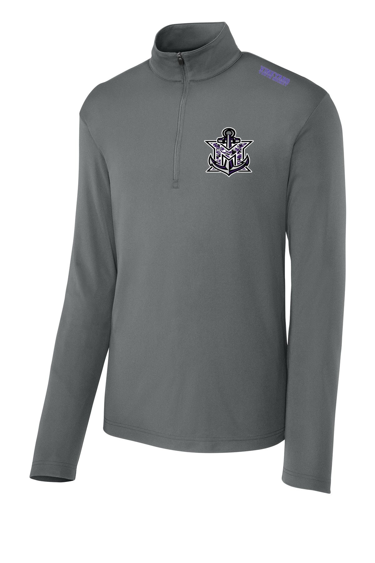 MVYH Sport-Tek® Micropique Sport-Wick® 1/4-Zip ST672 - MV Camo - Silver/Purple