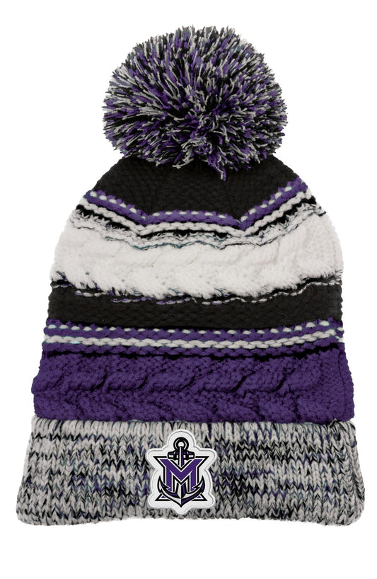 MVYH Sport-Tek® Pom Pom Team Beanie. STC21 - MV Main Logo Patch