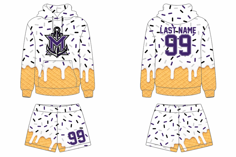 MVYH Ice Cream Drip Set (Hoodie + Shorts)