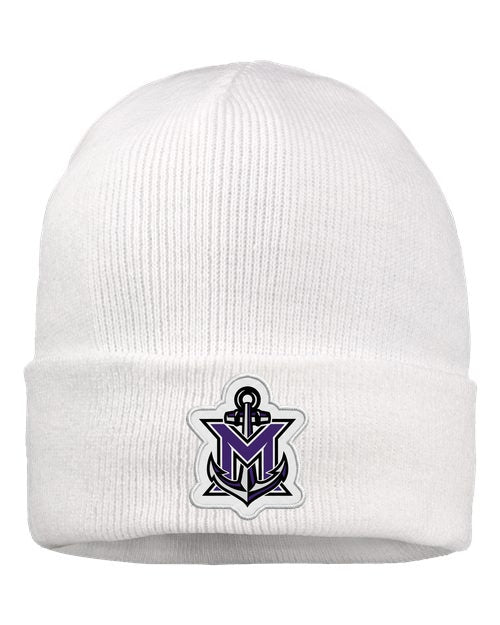 MVYH 12" Fleece Lined Cuffed Beanie - MV Main Logo Patch
