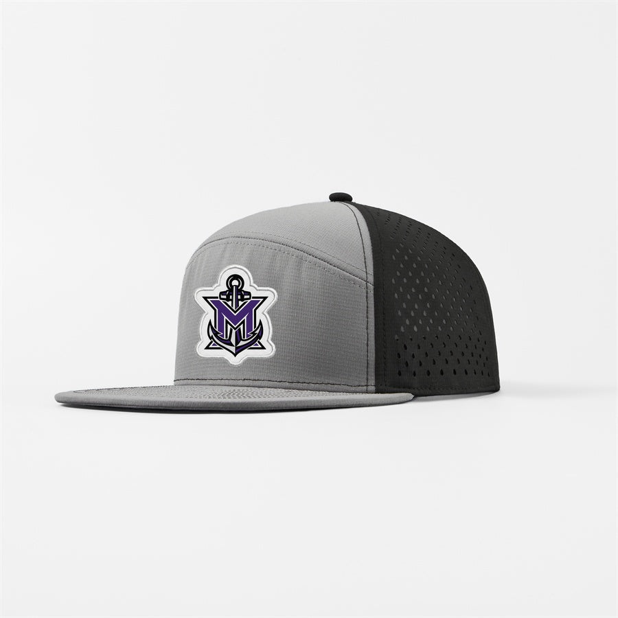 MVYH Blank Perforated Water Repellent Performance Snapback Golf Hat - MV Main Logo Patch