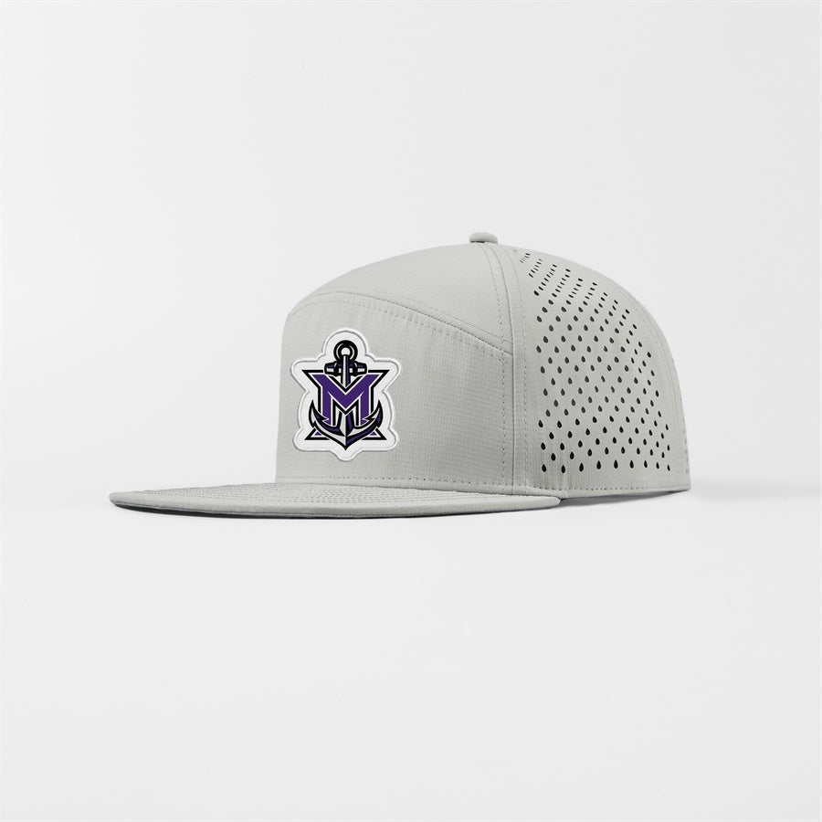 MVYH Blank Perforated Water Repellent Performance Snapback Golf Hat - MV Main Logo Patch