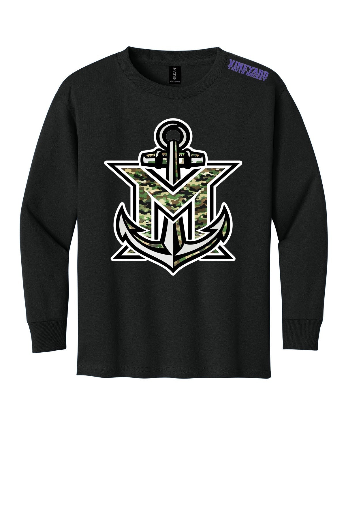 MVYH Gildan® - Heavy Cotton 100% Cotton Long Sleeve T-Shirt.  5400 - MV Main Logo