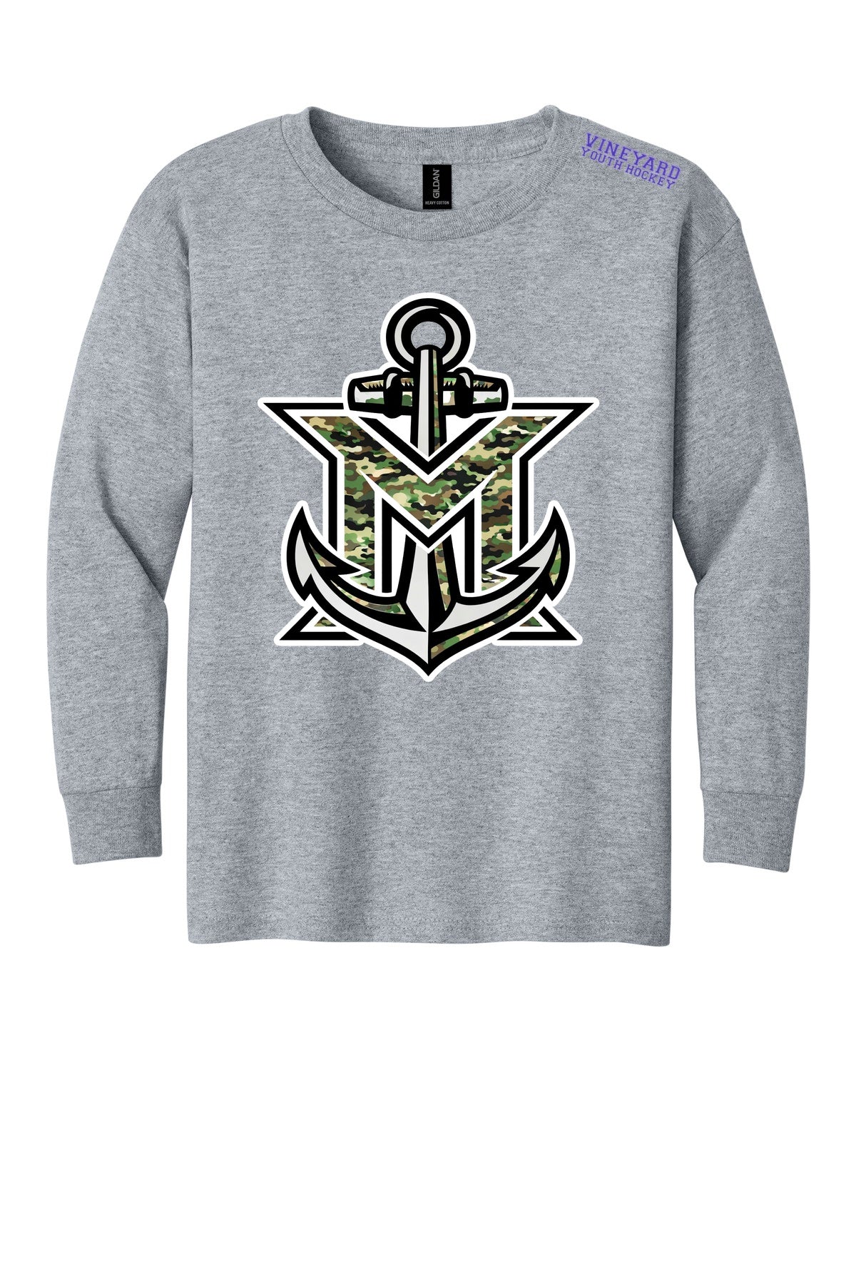 MVYH Gildan® - Heavy Cotton 100% Cotton Long Sleeve T-Shirt.  5400 - MV Main Logo
