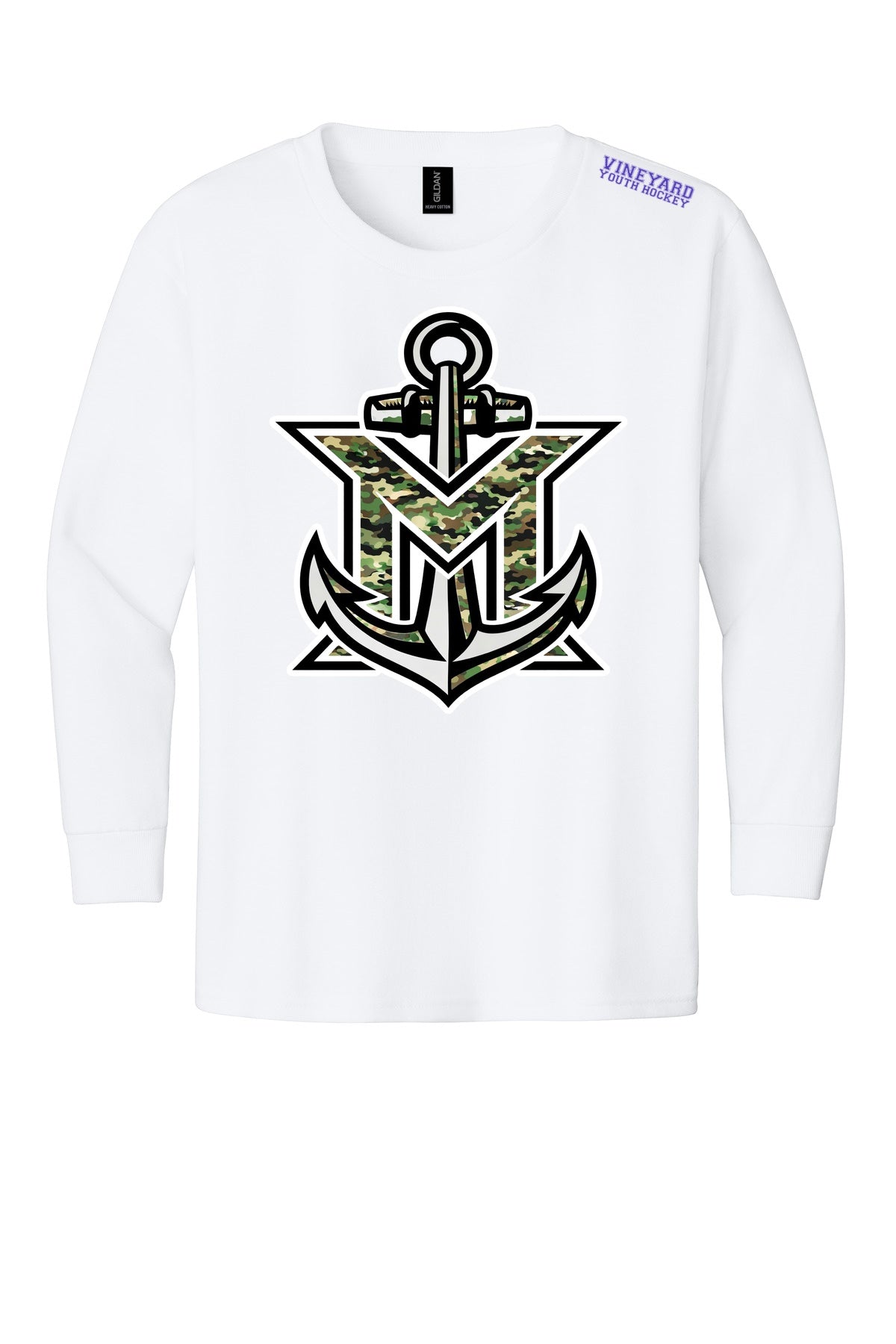 MVYH Gildan® - Heavy Cotton 100% Cotton Long Sleeve T-Shirt.  5400 - MV Main Logo