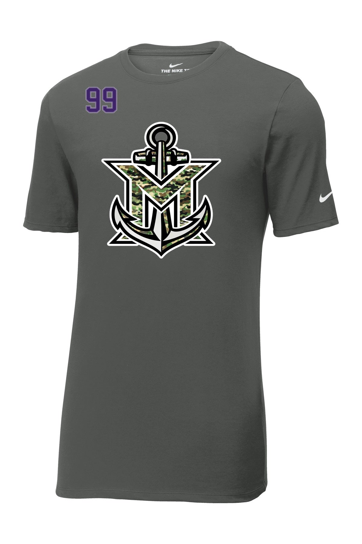 MVYH Nike Dri-FIT Cotton/Poly Tee. NKBQ5231 - MV Main Logo