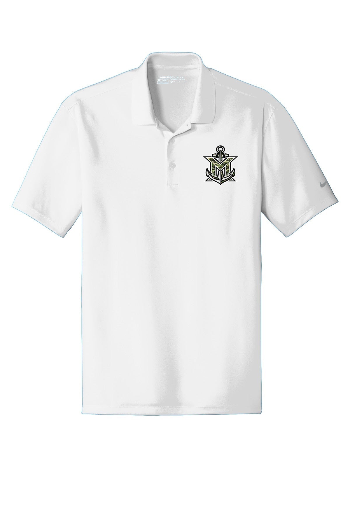 MVYH Nike Dri-FIT Classic Fit Players Polo with Flat Knit Collar. 838956 - MV Main Logo