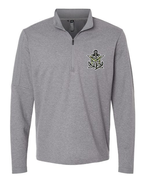 MVYH Men's 3-Stripes Quarter-Zip Sweater Pullover - MV Camo - Silver/Purple